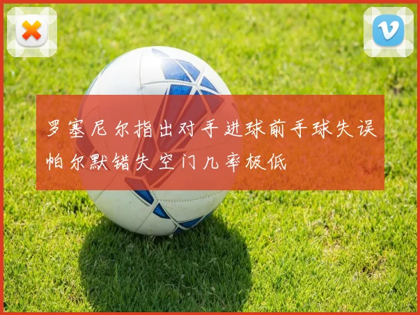 罗塞尼尔指出对手进球前手球失误帕尔默错失空门几率极低
